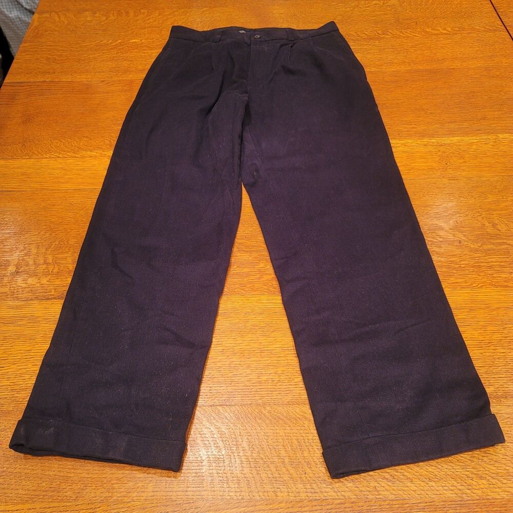 Brooks Brothers Elliot Pants  100% Cotton Black 32x30 Italian Fabric